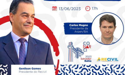 Saiba quem foram os ganhadores do sorteio das 5 vagas ofertadas pelo Recivil para o Conarci 2023