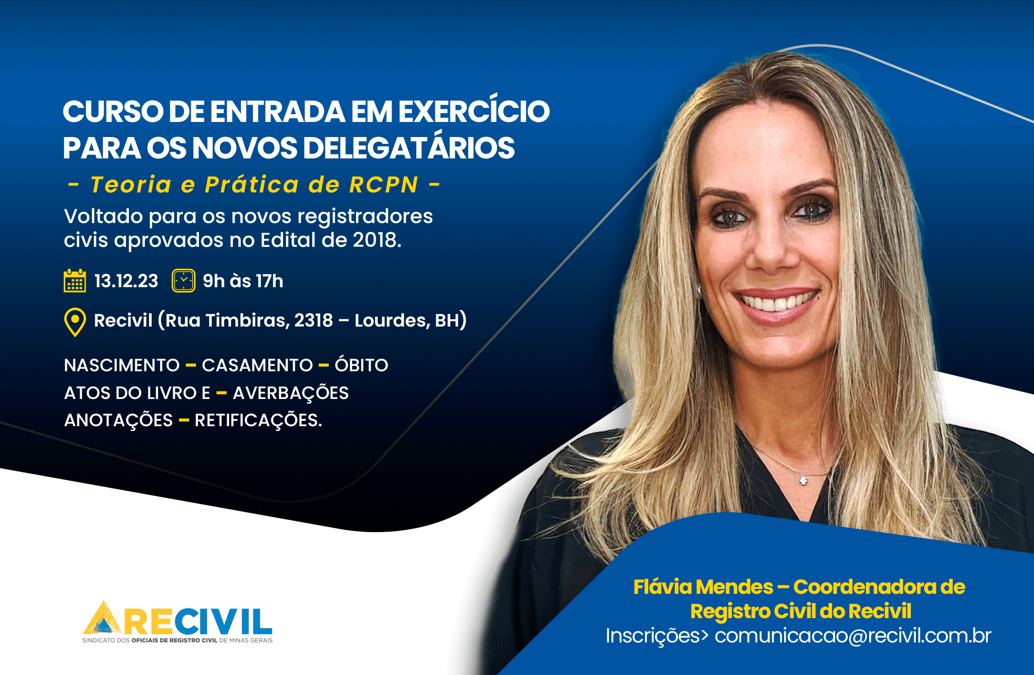 RECIVIL realiza curso introdutório para os novos delegatários de Registro Civil das Pessoas Naturais