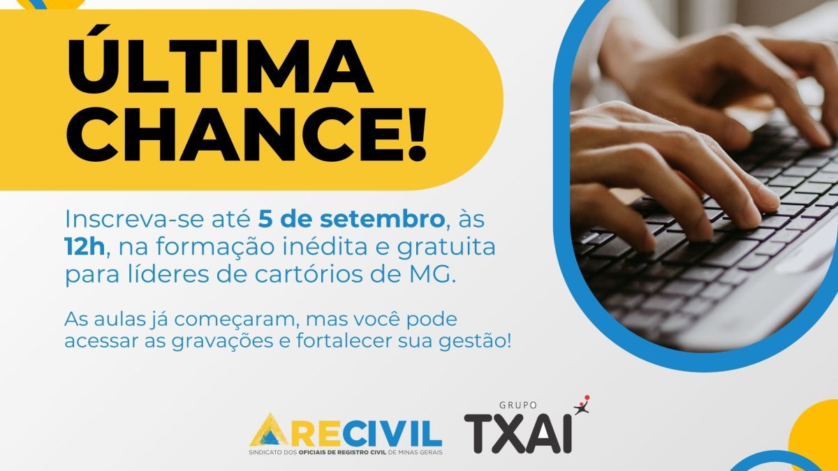 Inscrições abertas até 5 de setembro para curso gratuito do Recivil em parceria com a Txai
